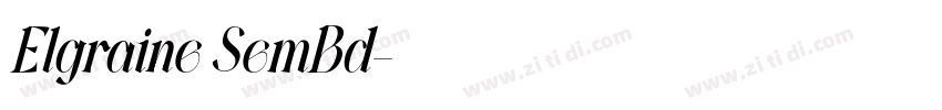 Elgraine SemBd字体转换